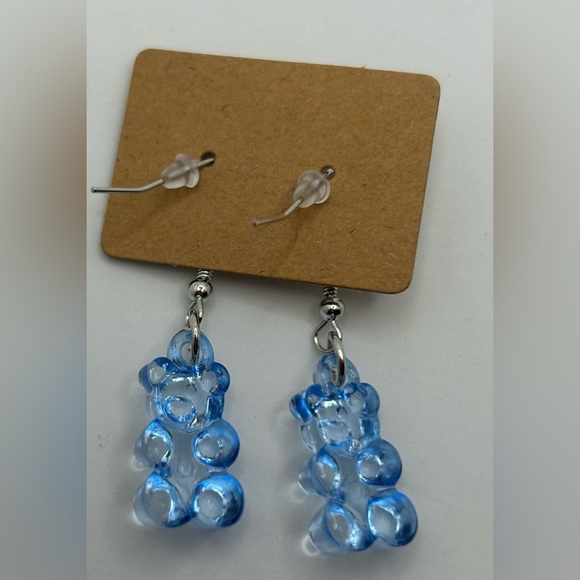 Gummibear Dangle Fashion Earrings blue - Picture 2 of 2